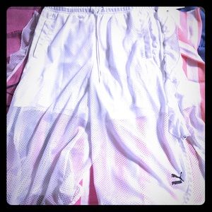 White Puma shorts